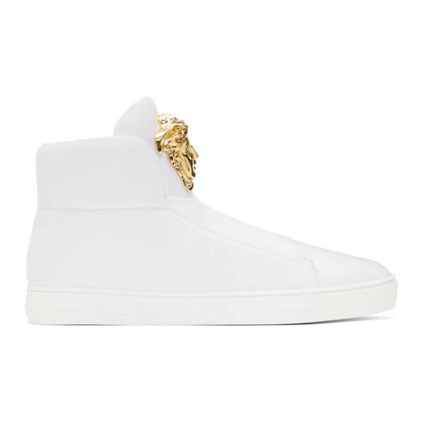 versace white sneakers price|Versace high heel sneakers.